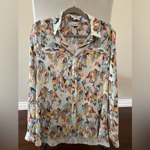 Adolfo Dominguez button blouse